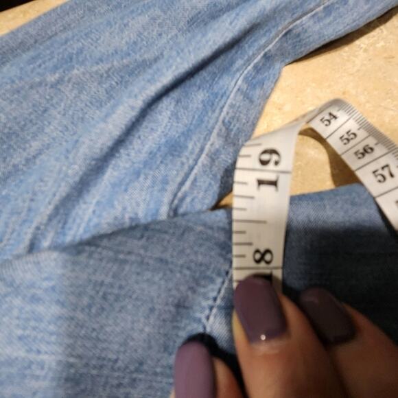 𝅺Michael, Michael Kors, Blue Denim Blouse - Sx - Picture 8 of 9